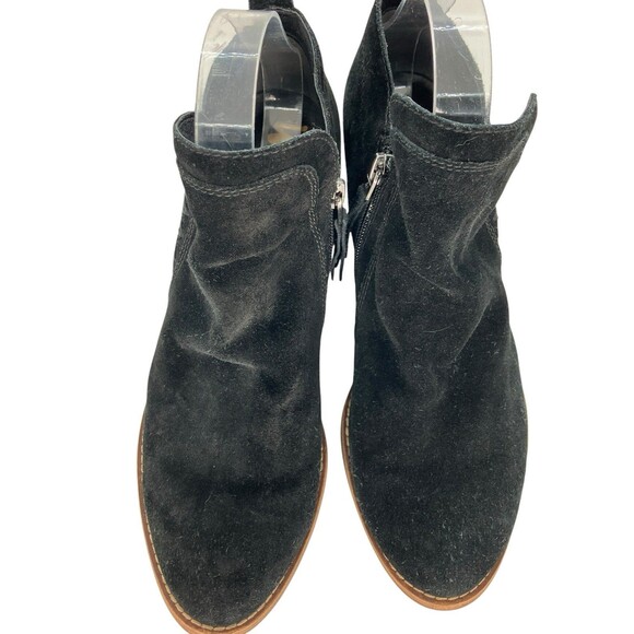 Sam Edelman Shoes Womens Size 9 Black Suede Side Zip‎ Ankle Booties Comfy - Picture 9 of 15